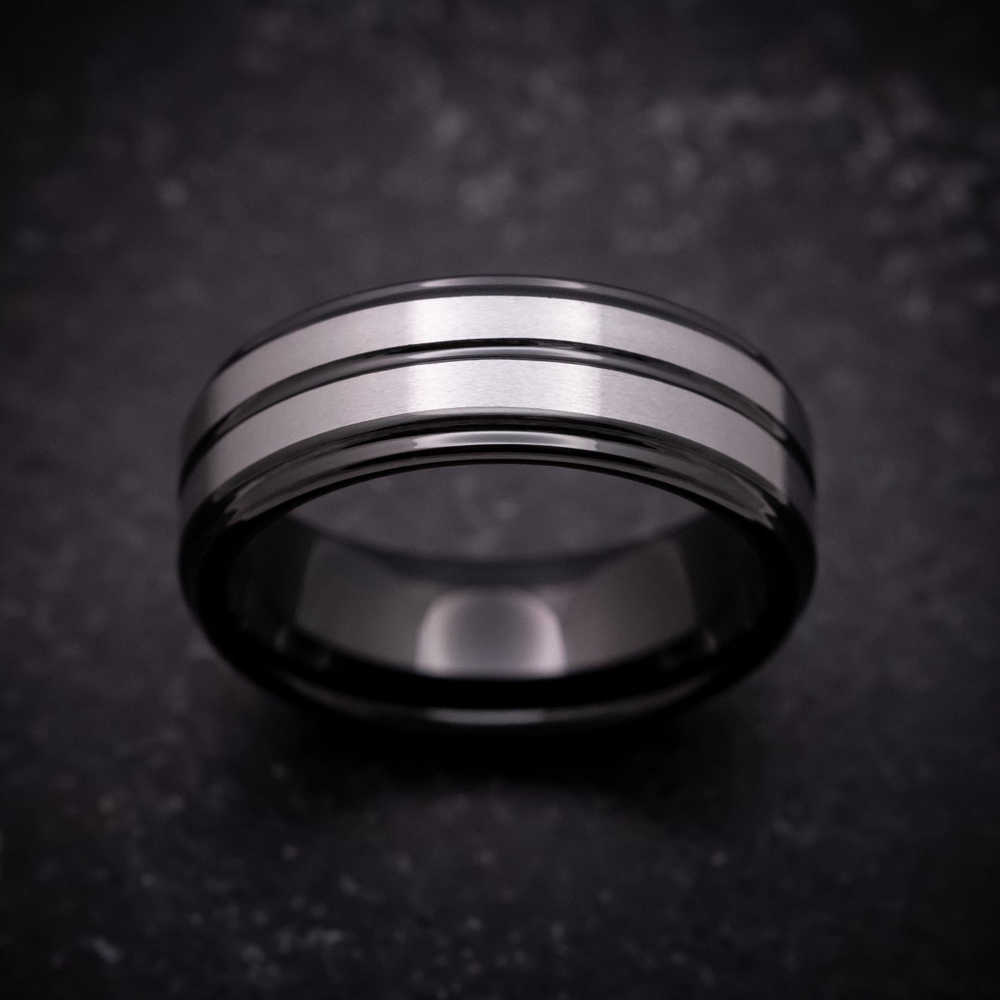 Tungsten and Black Tungsten Ring