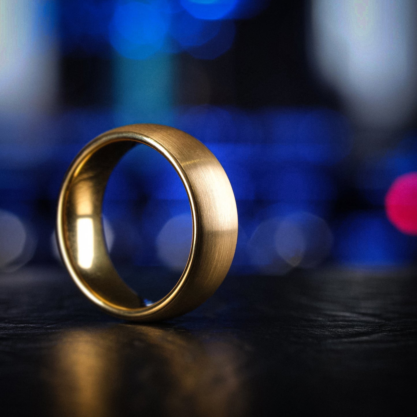 Yellow Gold Tungsten Ring