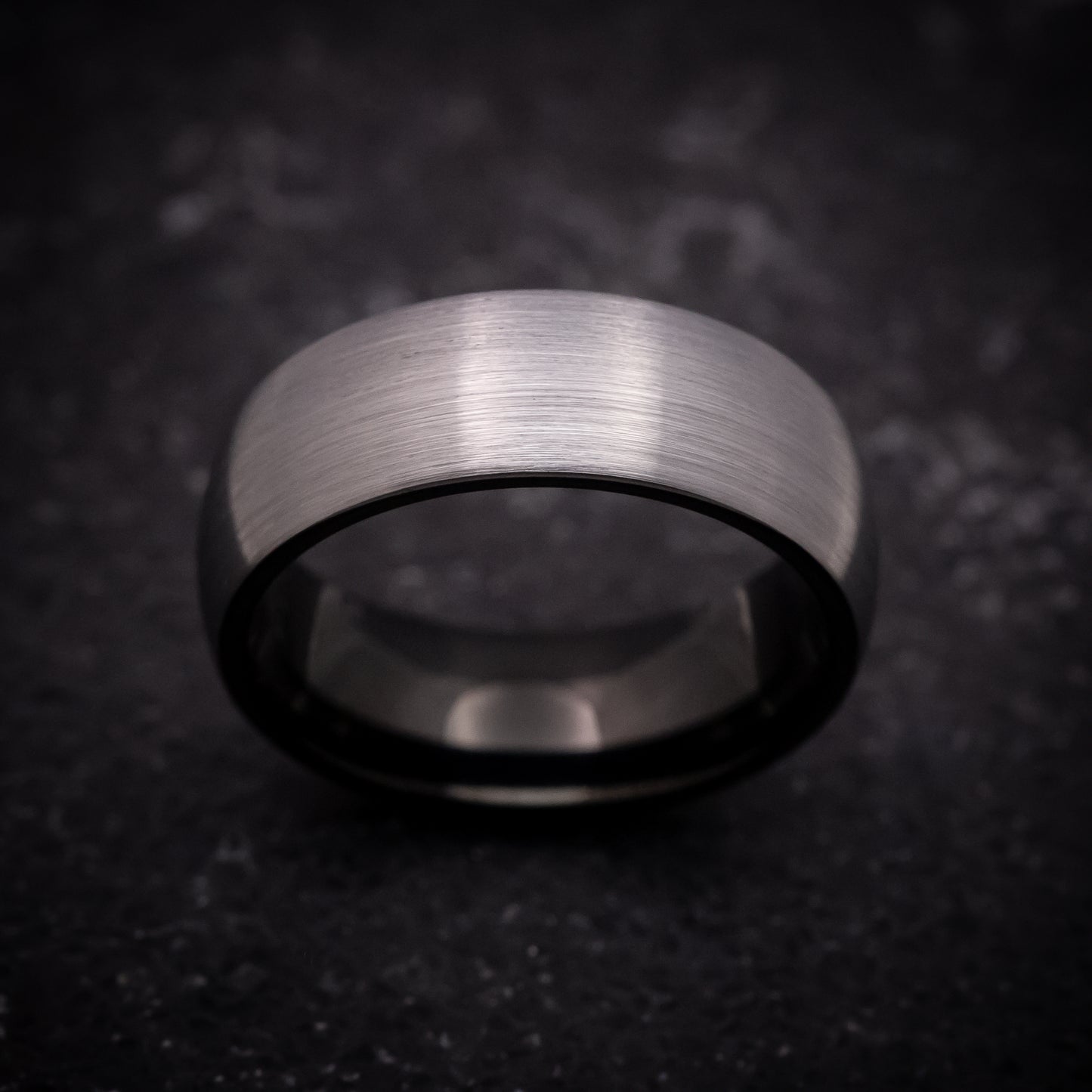 Gun Metal Tungsten Ring with Black Tungsten Sleeve