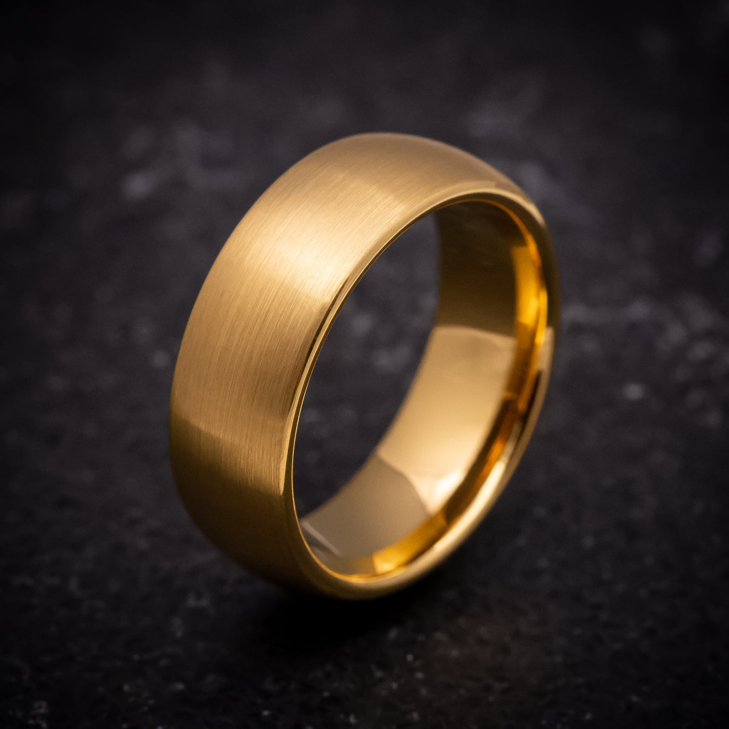 Yellow Gold Tungsten Ring