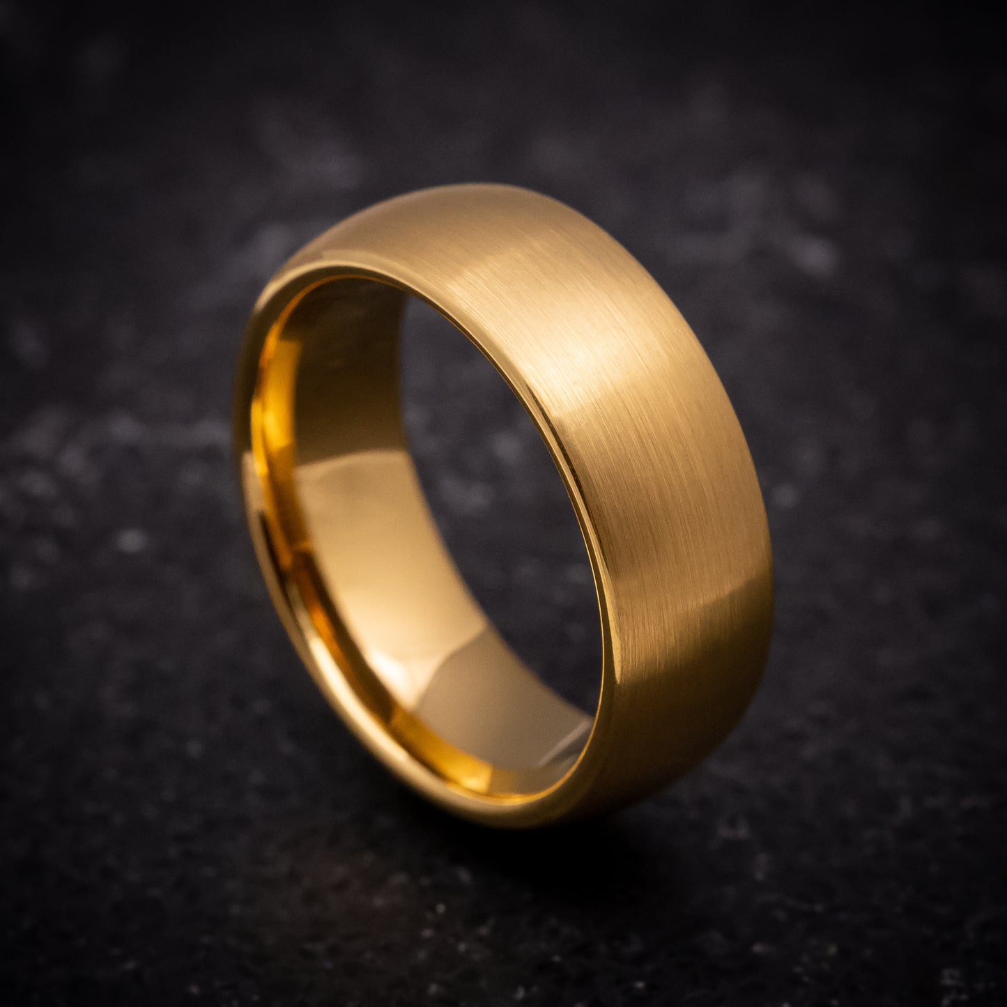 Yellow Gold Tungsten Ring