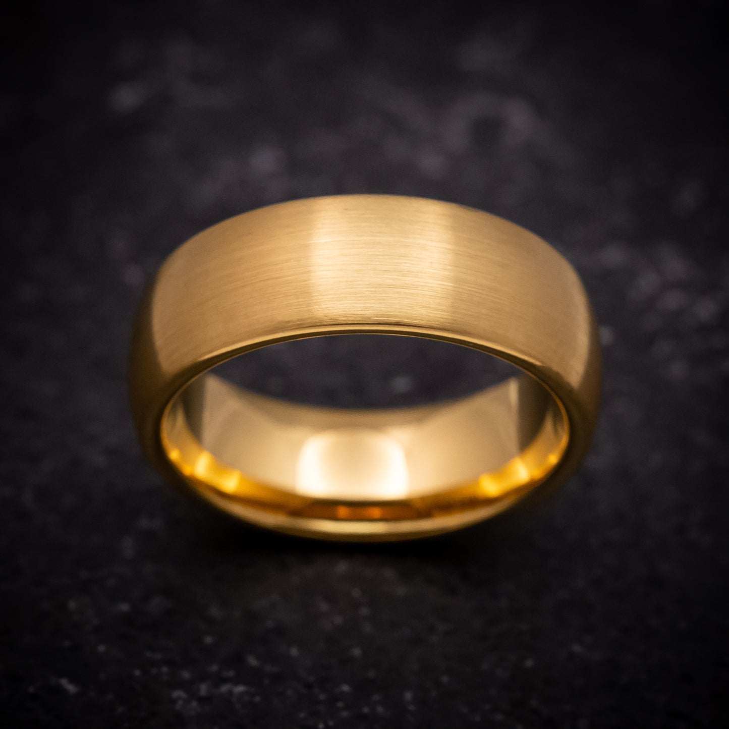 Yellow Gold Tungsten Ring