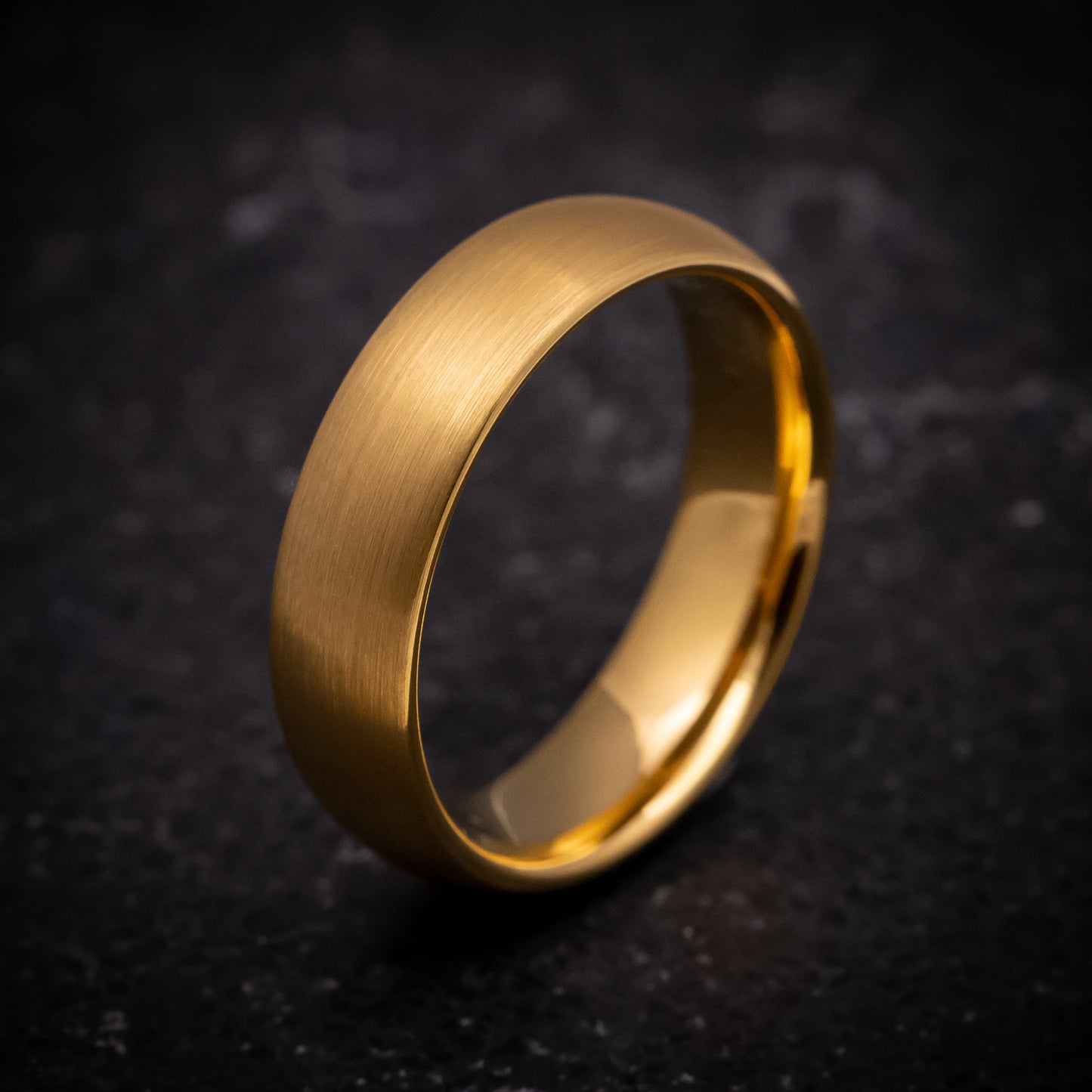 Yellow Gold Tungsten Ring