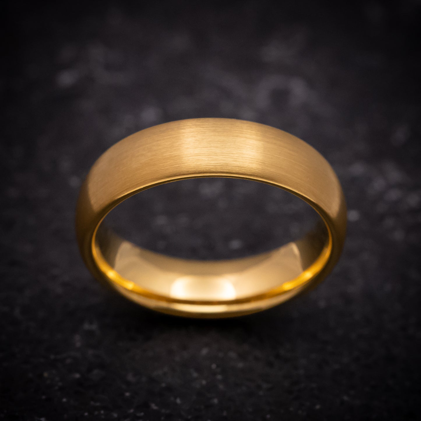 Yellow Gold Tungsten Ring