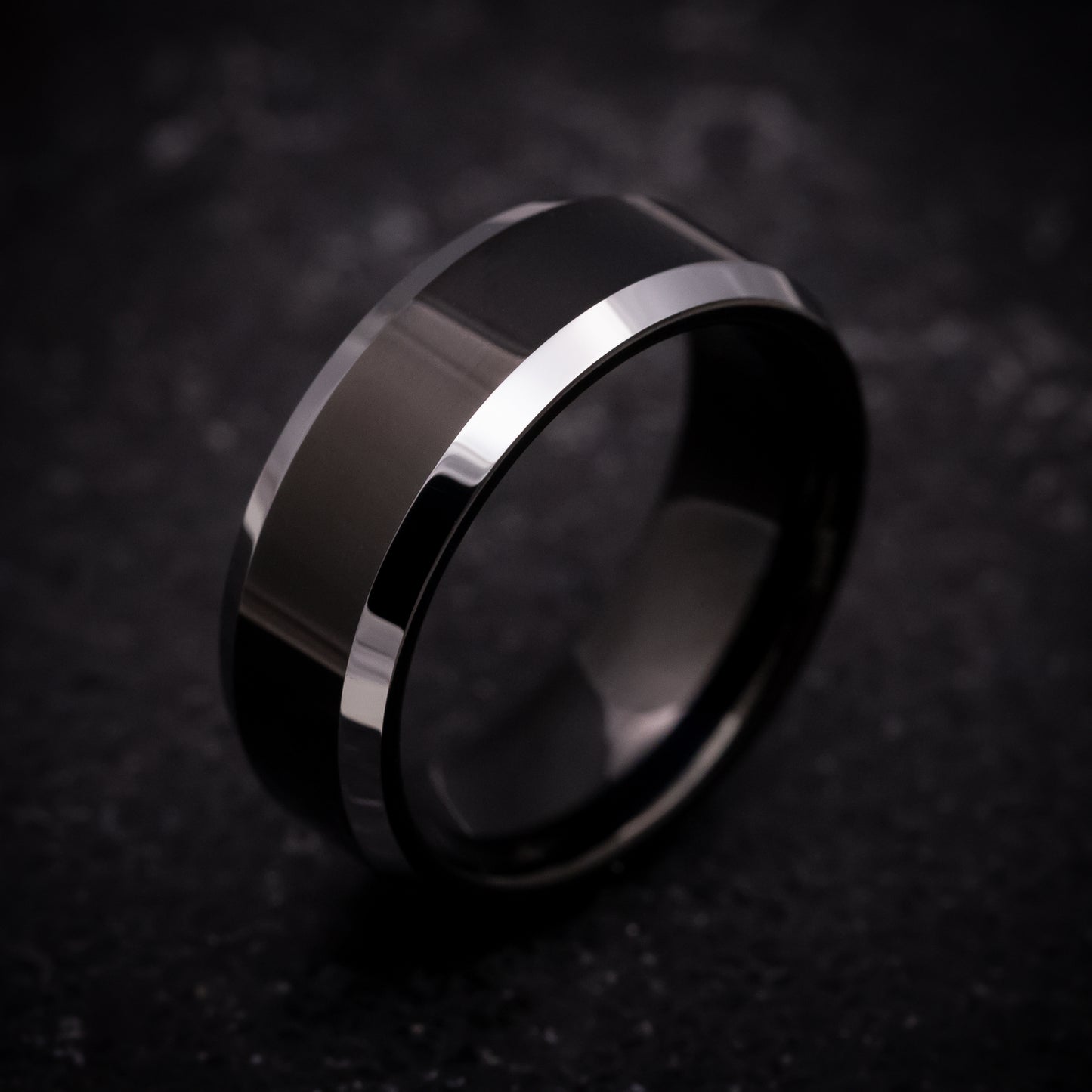 Tungsten and Black Tungsten Ring