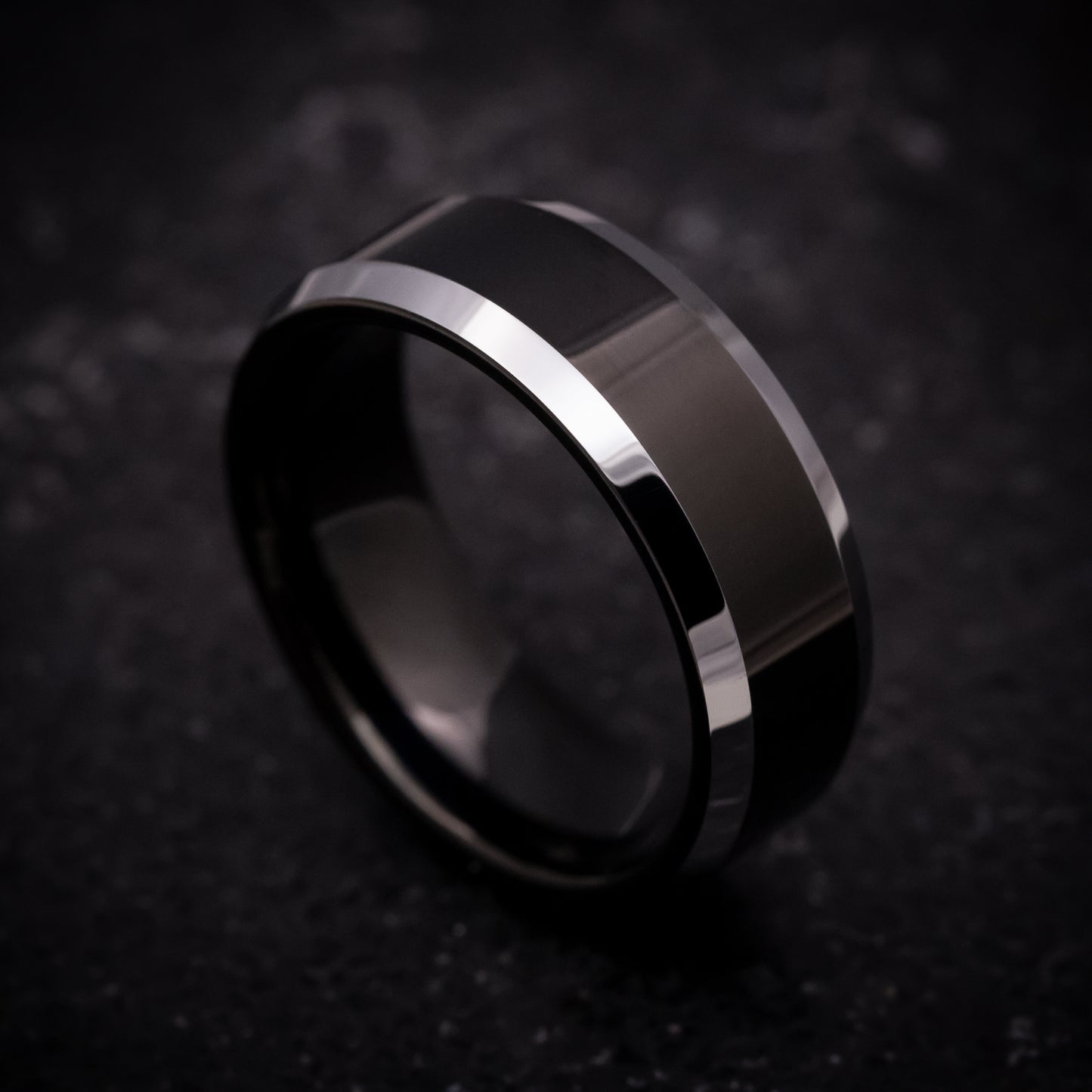 Tungsten and Black Tungsten Ring