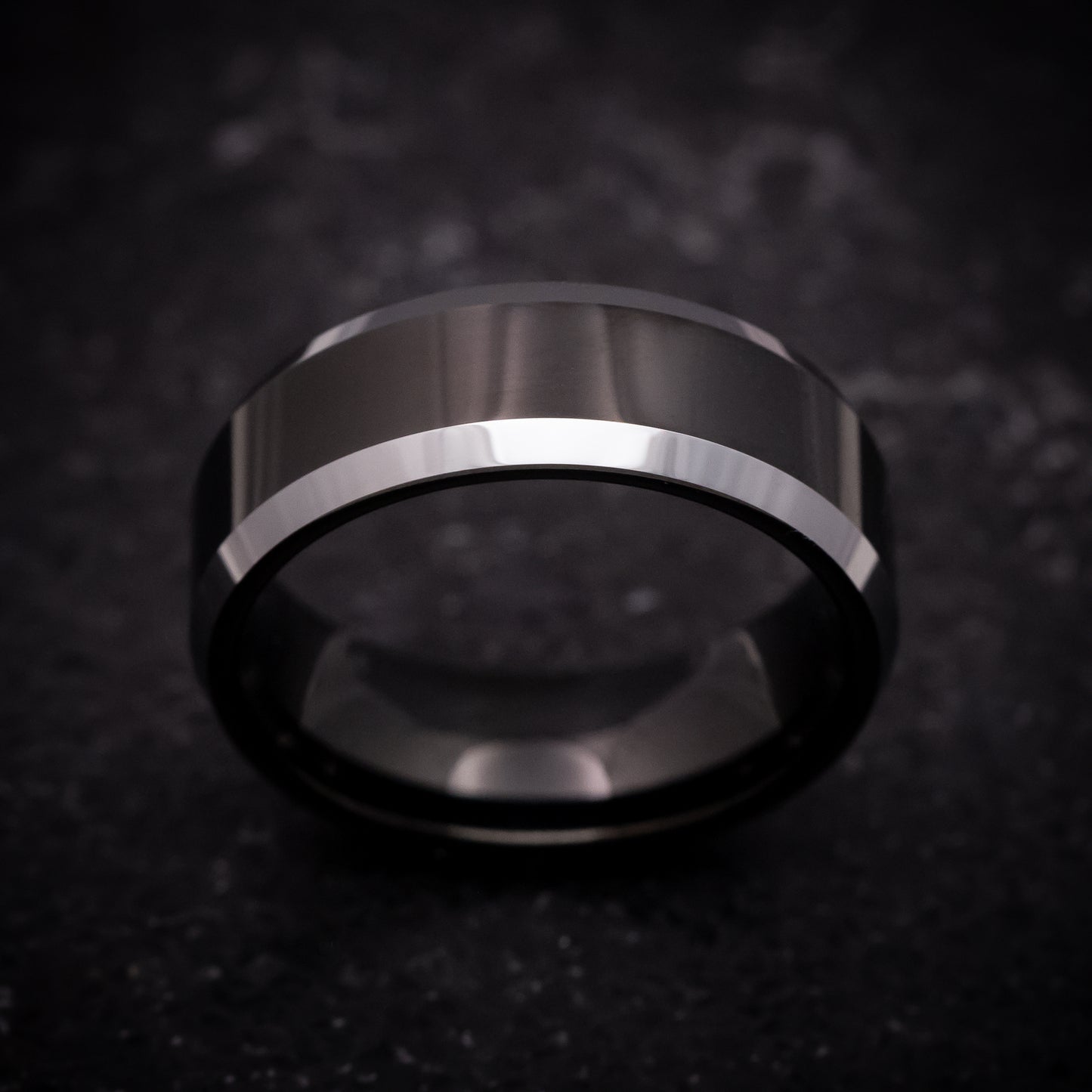 Tungsten and Black Tungsten Ring