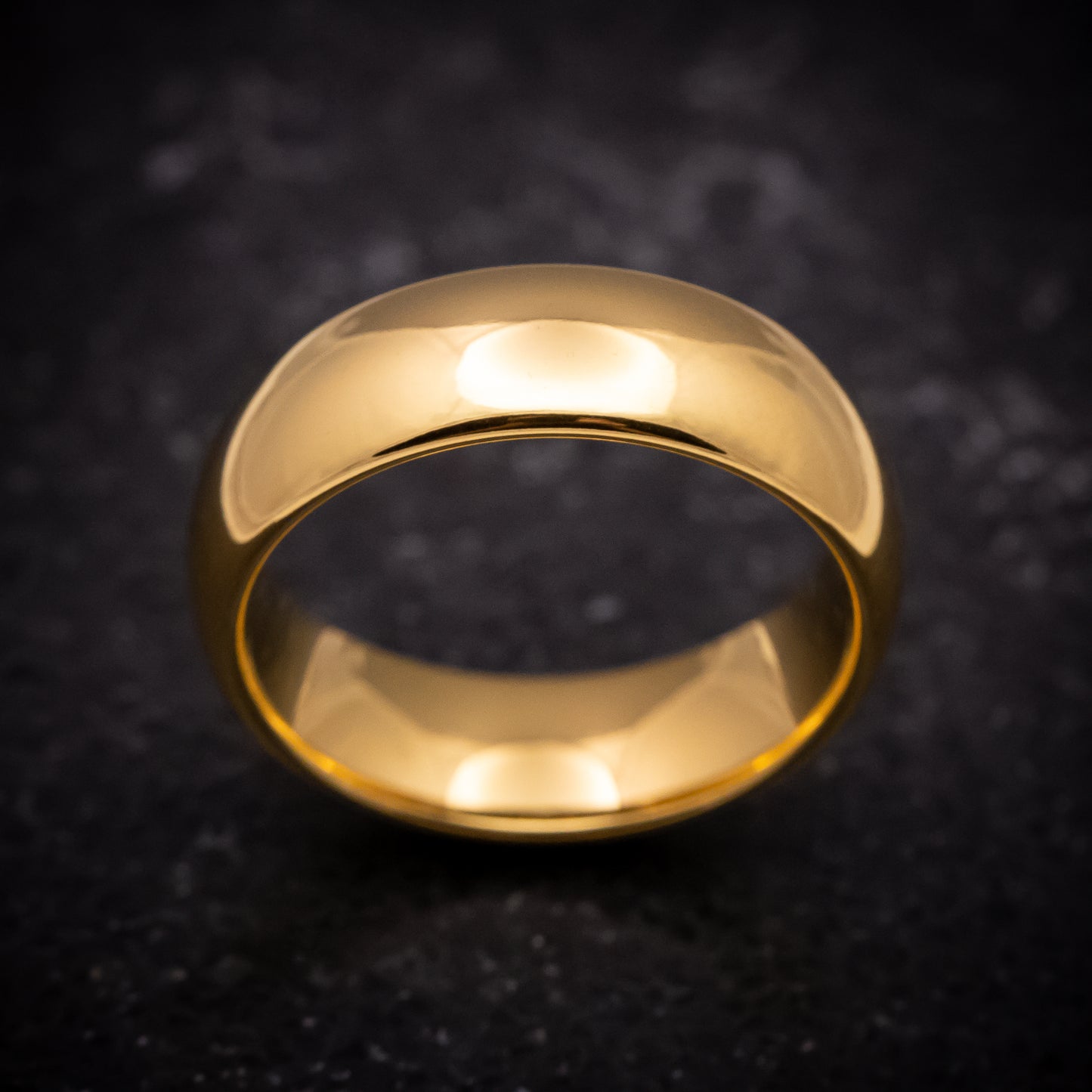 Yellow Gold Tungsten Ring