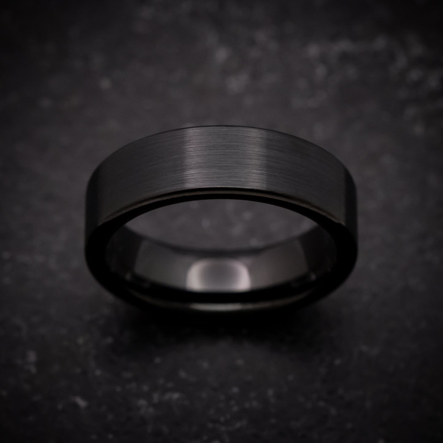 Black Tungsten Ring with Satin Finish